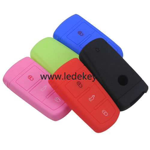 3 buttons Silicone key cover for VW  (5 colors optional)