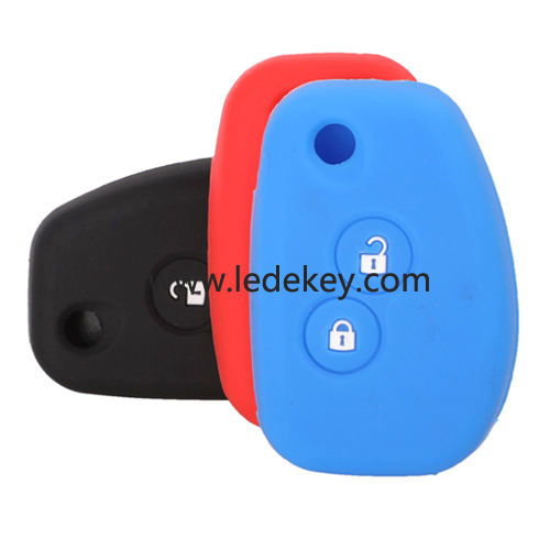 2 buttons Silicone key cover for Renault (3 colors optional)