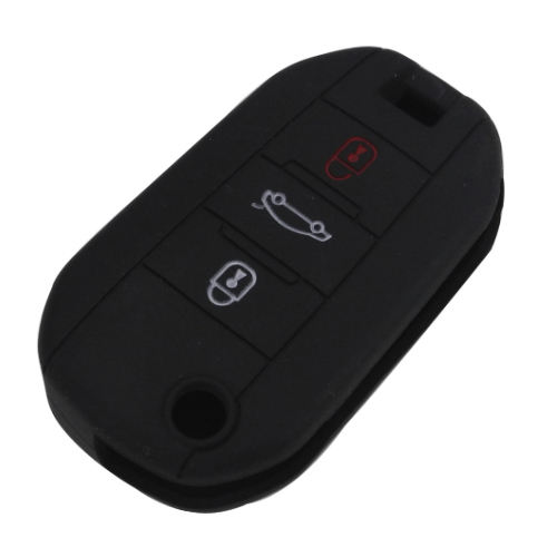 3 buttons Silicone key cover for Peugeot Citroen (3 colors optional)