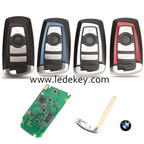 4 Button BMW F Series CAS4/CAS4+/ FEM  Smart Remote Key KeylessGo FCCID KR55WK49863 With ID49-PCF7945 Chip 315/433/868Mhz (pls choose color and frequency)