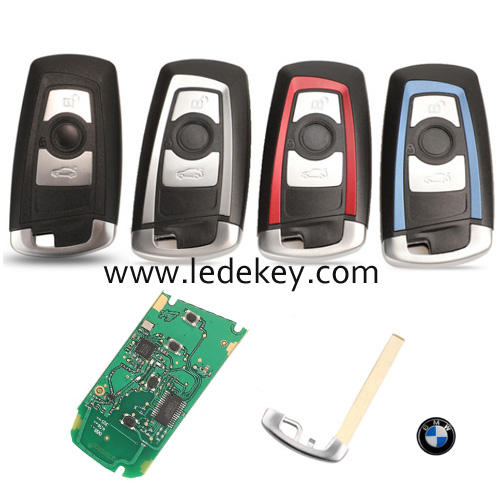 3 Button BMW F Series CAS4/CAS4+/ FEM  Smart Remote Key KeylessGo FCCID KR55WK49863 With ID49-PCF7945 Chip 315/433/868Mhz (pls choose color and frequency)