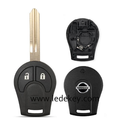 For Nissan 2 button remote key shell with logo