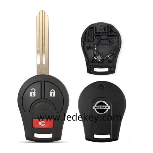 For Nissan 2+1 button remote key shell with logo