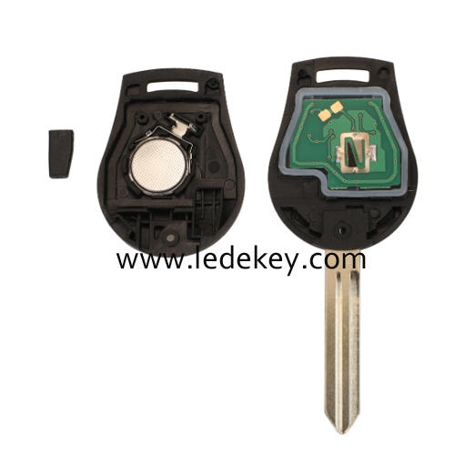 For Nissan 2 button remote key with ID46 chip 315/433mhz（pls choose frequency）