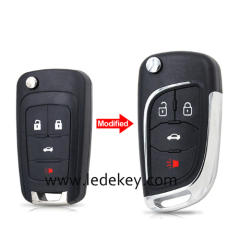 2/3/4/5 buttons Chevrolet Modified remote key 315 / 433Mhz with ID46 chip (pls choose model and frequency)