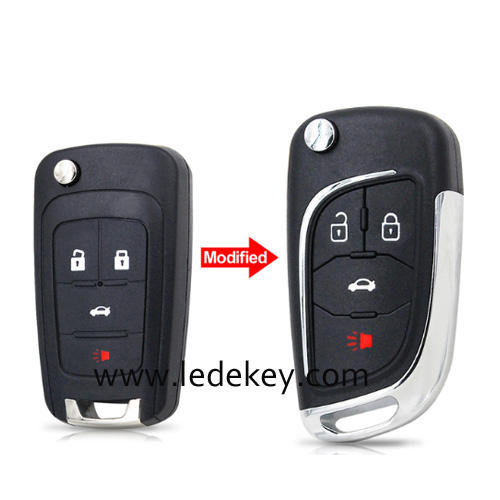 2/3/4/5 buttons Chevrolet Modified remote key 315 / 433Mhz with ID46 chip (pls choose model and frequency)