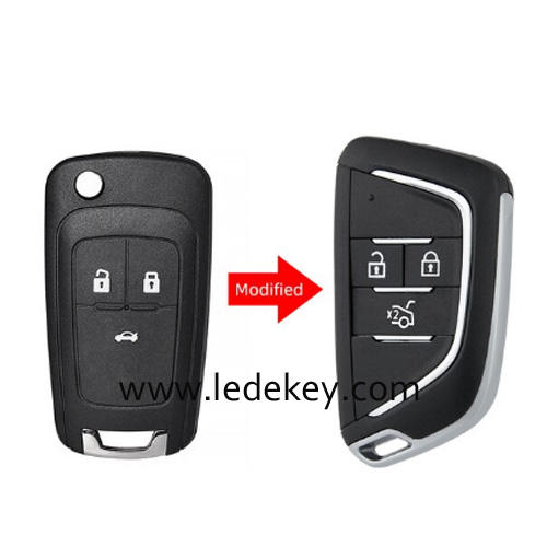 2/3/4/5 buttons Chevrolet Modified remote key 315 / 433Mhz with ID46 chip (pls choose model and frequency)