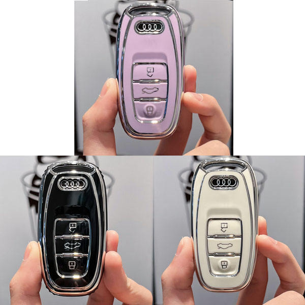 For Audi 3 button TPU protective key case, please choose the color