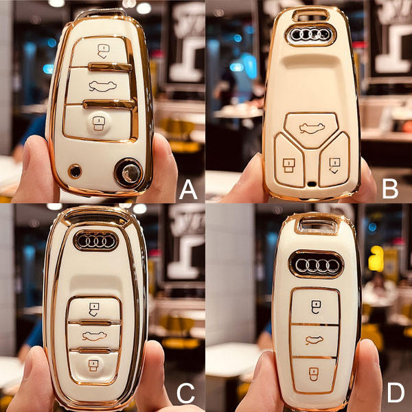 For Audi 3 button TPU protective key case, please choose the model (A/B/C/D)