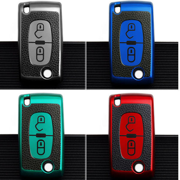For Citroen 2 button TPU protective key case, please choose the color