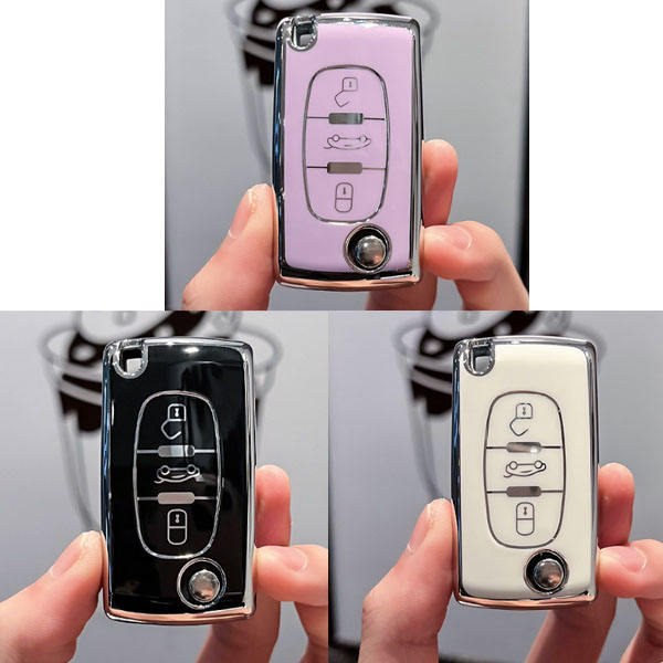 For Citroen 3 button TPU protective key case, please choose the color