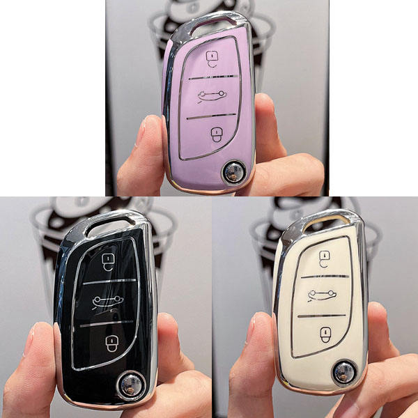 For Citroen 3 button TPU protective key case, please choose the color