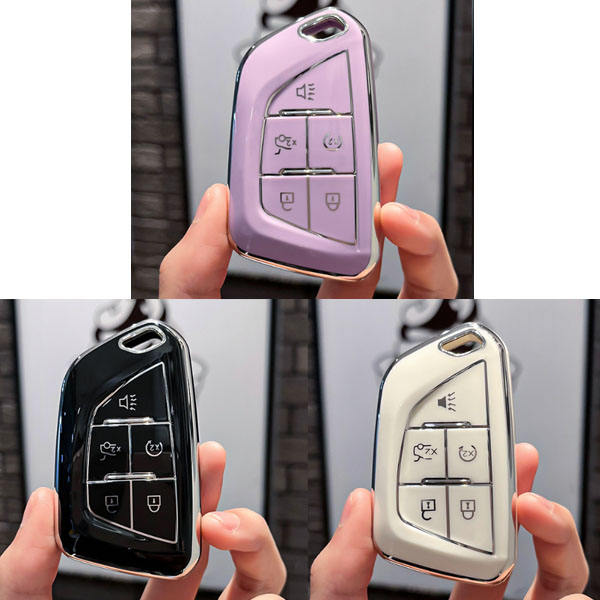 For Cadillac 5 button TPU protective key case, please choose the color