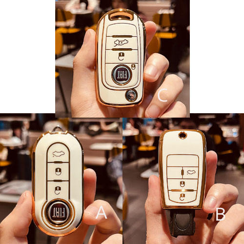 For Fiat 3 button TPU protective key case, please choose the model (A/B/C)