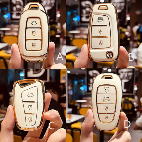 For Hyundai 3/4 button TPU protective key case, please choose the model (A/B/C/D)