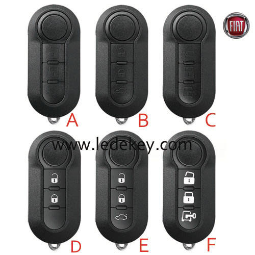 2/3 buttons Fiat folding flip remote key shell Case SIP22 blade With Logo (Please choose model A/B/C/D/E/F)