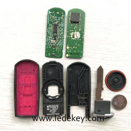 Original PCB Mazda 3+1 Button smart key fob with 315MHz ID49-PCF7953P chip SKE13D01/SKE13D02 Mitsubishi Systerm For Mazda Aexla CX4 CX5 2013-2019