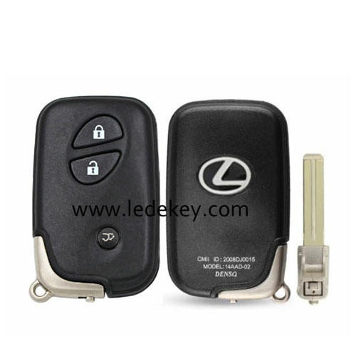 Lexus 3 button SUV smart key shell with blade
