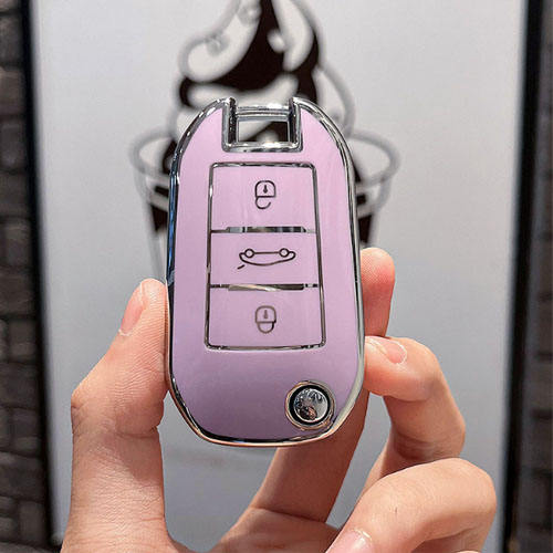 For Peugeot 3 button TPU protective key case, please choose the color