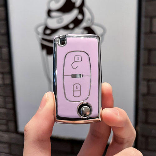 For Peugeot 2 button TPU protective key case, please choose the color