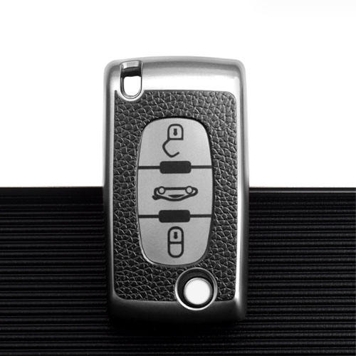 For Peugeot 3 button TPU protective key case, please choose the color