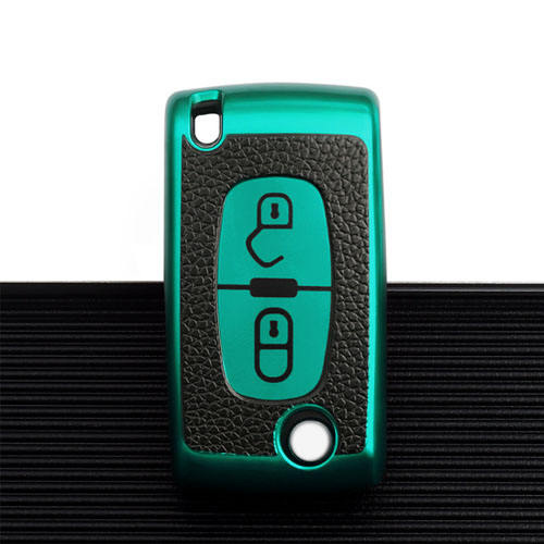 For Peugeot 2 button TPU protective key case, please choose the color