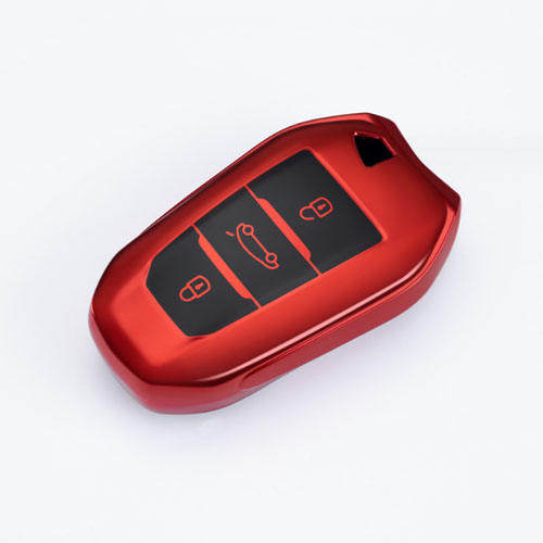 For Peugeot 3 button TPU protective key case, please choose the color