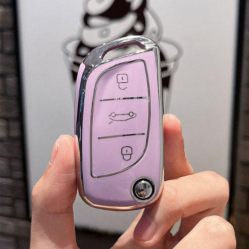 For Peugeot 3 button TPU protective key case, please choose the color