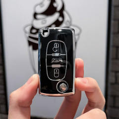 For Peugeot 3 button TPU protective key case, please choose the color