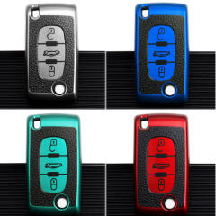 For Peugeot 3 button TPU protective key case, please choose the color