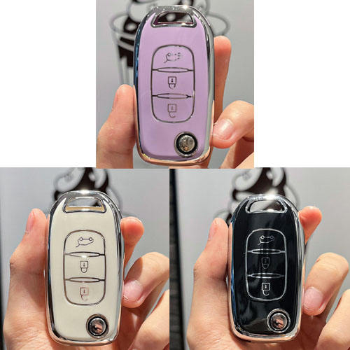 For Re-nault 3 button TPU protective key case, please choose the color