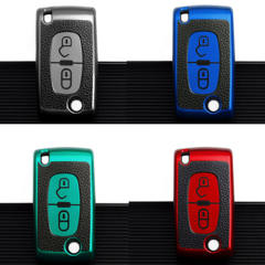 For Peugeot 2 button TPU protective key case, please choose the color