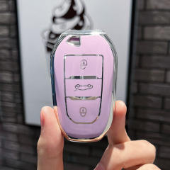 For Peugeot 3 button TPU protective key case, please choose the color