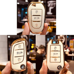 For Peugeot 2/3 button TPU protective key case,please choose the model(A/B/C)