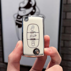 For Peugeot 3 button TPU protective key case, please choose the color
