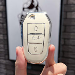 For Peugeot 3 button TPU protective key case, please choose the color