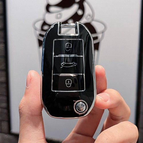 For Peugeot 3 button TPU protective key case, please choose the color