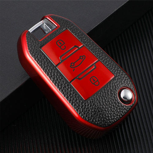 For Peugeot 3 button TPU protective key case, please choose the color