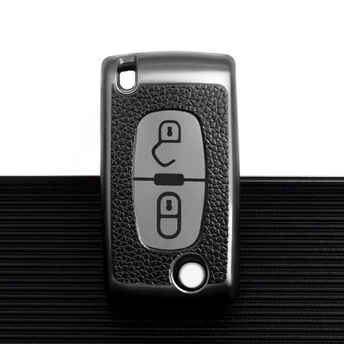 For Peugeot 2 button TPU protective key case, please choose the color