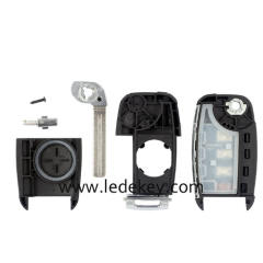 For Kia 2/3/4 button flip key shell (Please choose model A/B/C and key blade )
