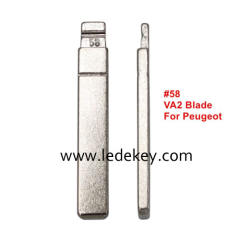 58# VA2  Key Blade Without Groove for Peugeot Citroen Renault for Keydiy KD Xhorse VVDI JMD Remote Key