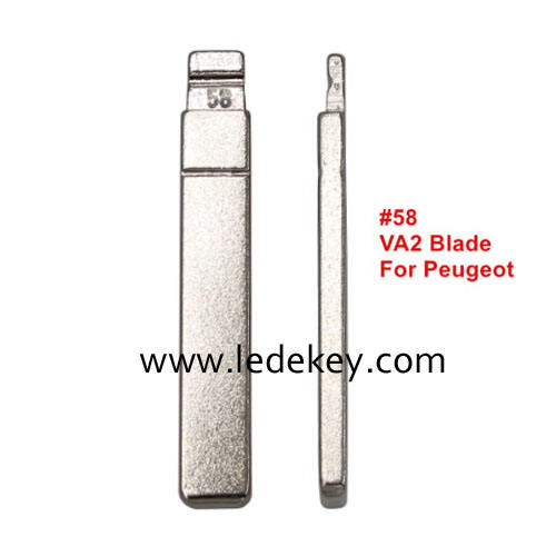 58# VA2  Key Blade Without Groove for Peugeot Citroen Renault for Keydiy KD Xhorse VVDI JMD Remote Key