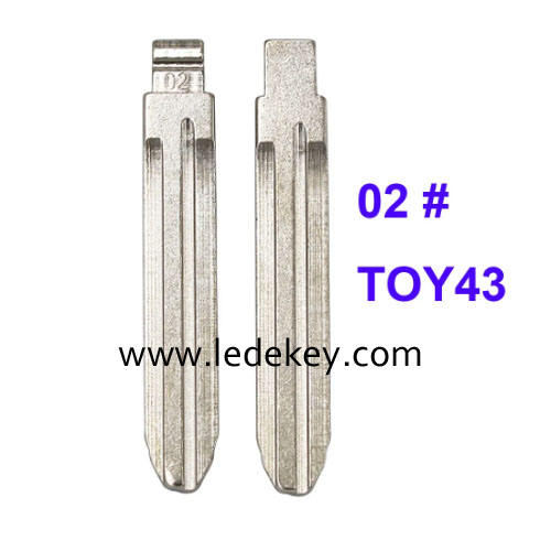 02# TOY43 KD Blade LISHI TOY43AT TOY43 Car Key Blade For Toyota Camry Corolla Highlander RAV4 Yaris Key For KEYDIY XHORSE