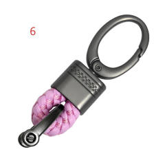 Braided rope + metal keychain  (have 9 colors for choose )