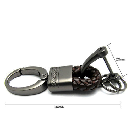 Braided rope + metal keychain  (have 9 colors for choose )