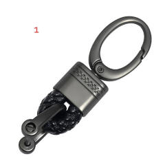 Braided rope + metal keychain  (have 9 colors for choose )