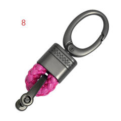 Braided rope + metal keychain  (have 9 colors for choose )