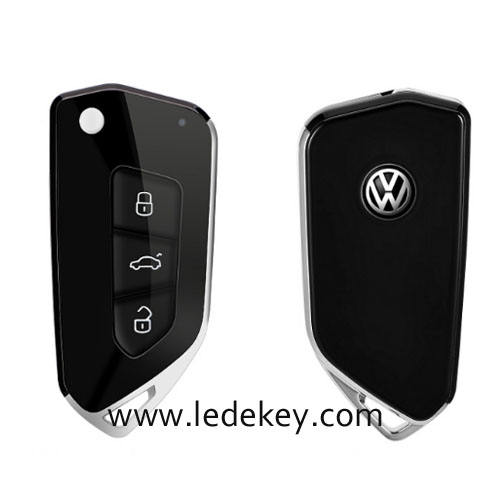 For VW 3 button modified remote key blank with HU66 blade