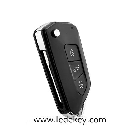 For VW 3 button modified remote key blank with HU66 blade