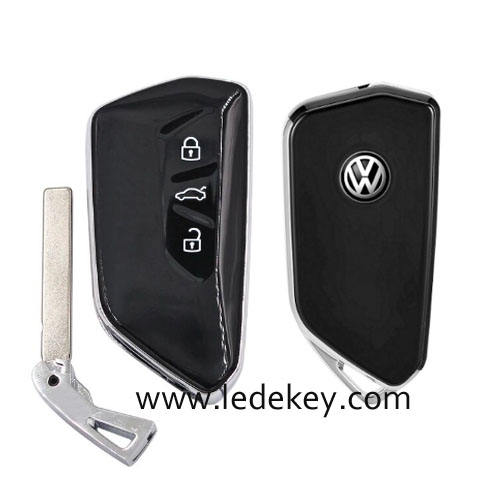 For VW 3 button remote key blank with key blade